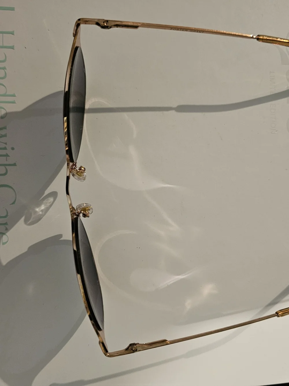 Foster Grant Rose Gold Frame Sunglasses with Pink Mirrored Lenses